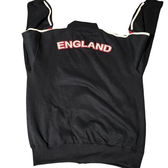 England National Team Jacket Mens XL Black Embroidered Dolmen Clothing - Picture 2 of 7
